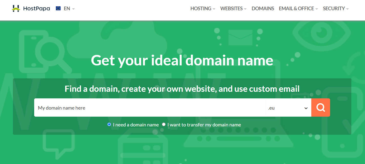 hostpapa domain registration